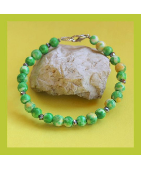 Bracelet en Jaspe vert