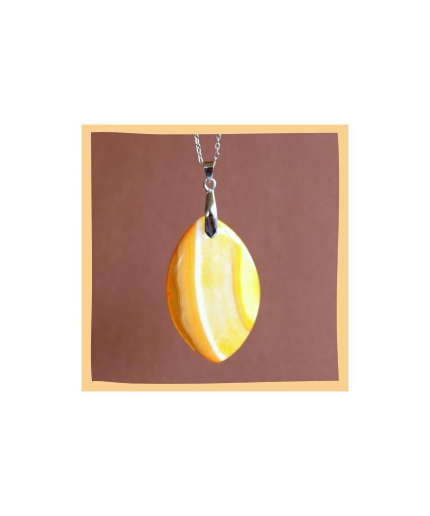 Pendentif Agate jaune