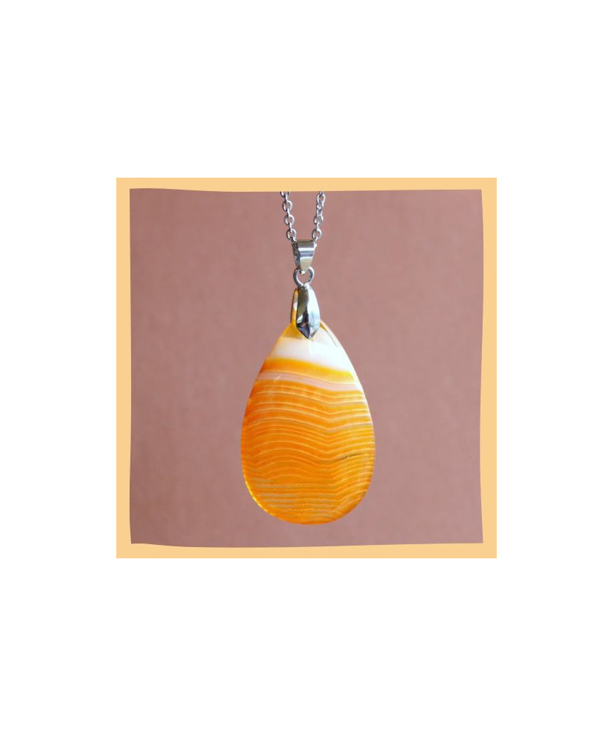 Pendentif Agate jaune
