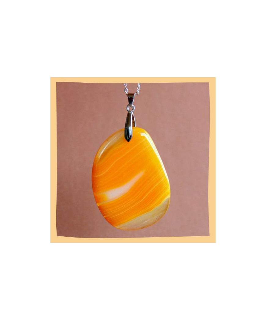 Pendentif Agate jaune