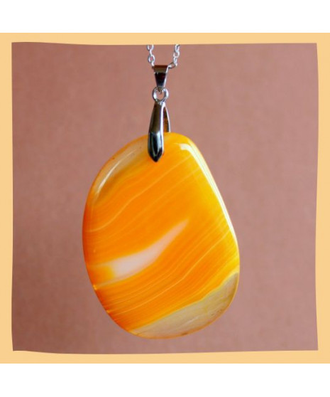 Pendentif Agate jaune