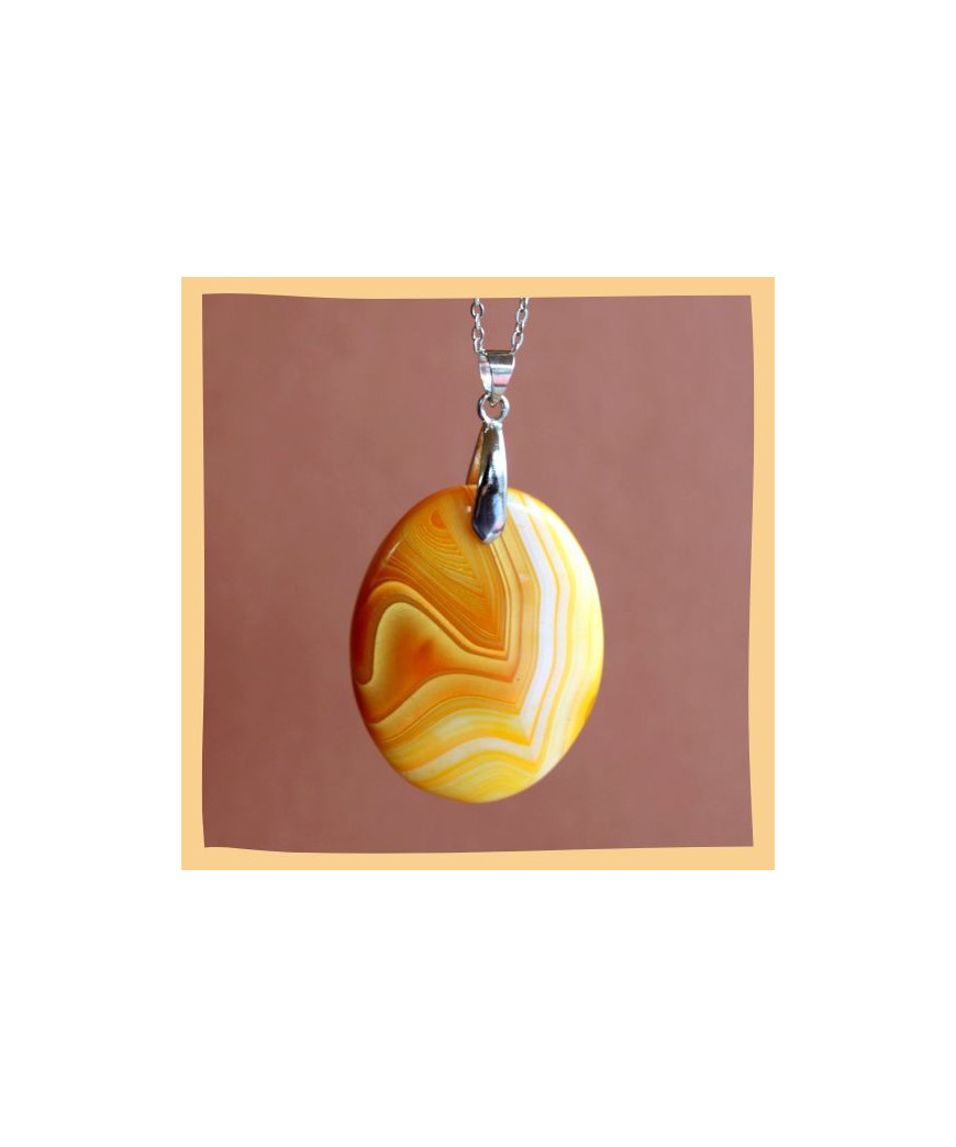 Pendentif Agate jaune