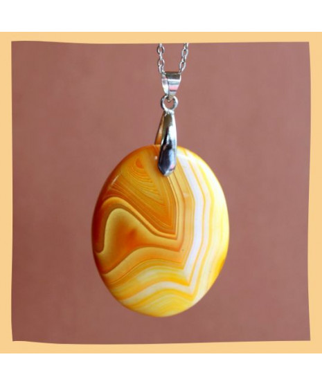 Pendentif Agate jaune