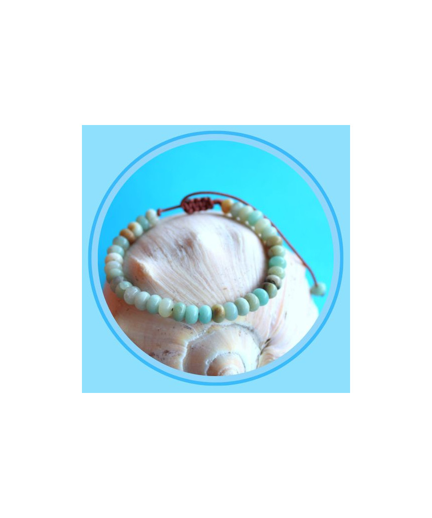 Bracelet coulissant en Amazonite
