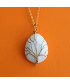 Pendentif Arbre de Vie blanc en Agate blanche