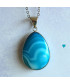 Pendentif Agate bleue