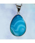 Pendentif Agate bleue