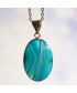 Pendentif Agate bleue