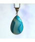 Pendentif Agate bleue