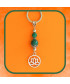 Porte-clefs Lotus en Malachite