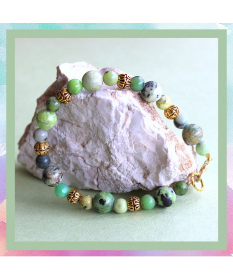 Bracelet en Chrysoprase