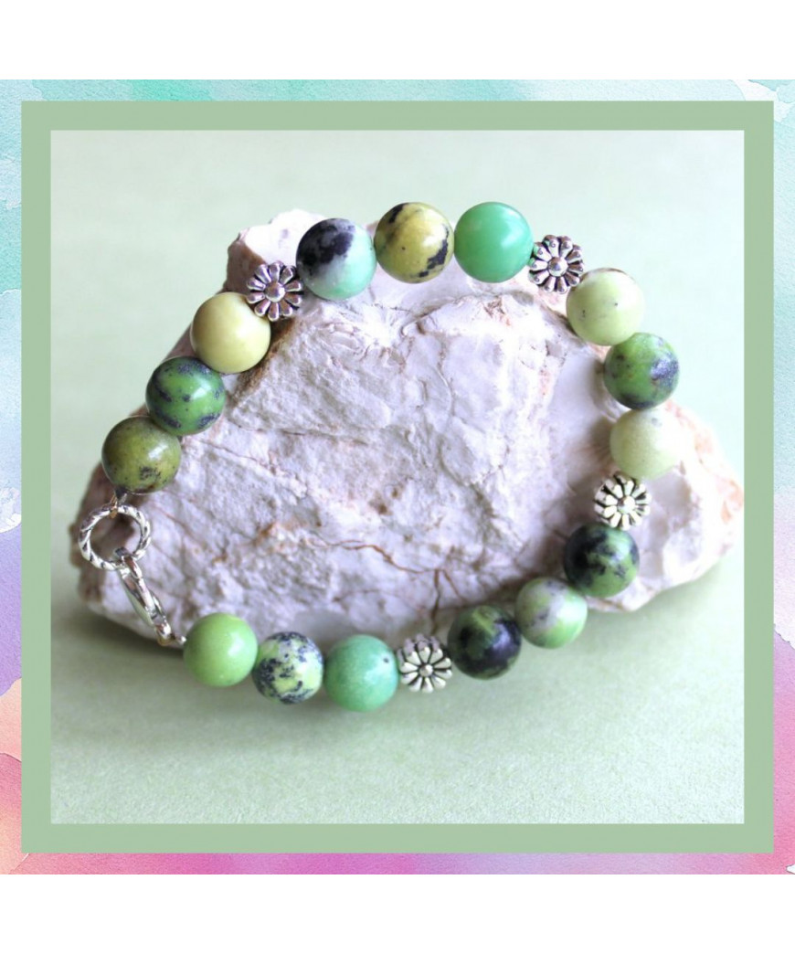 Bracelet en Chrysoprase