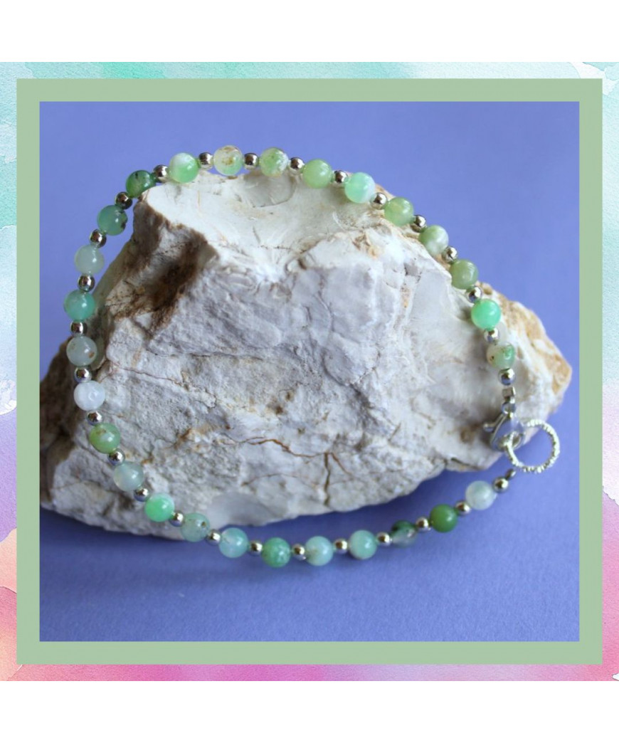 Bracelet en Chrysoprase