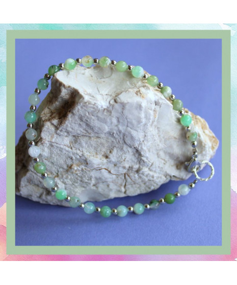 Bracelet en Chrysoprase
