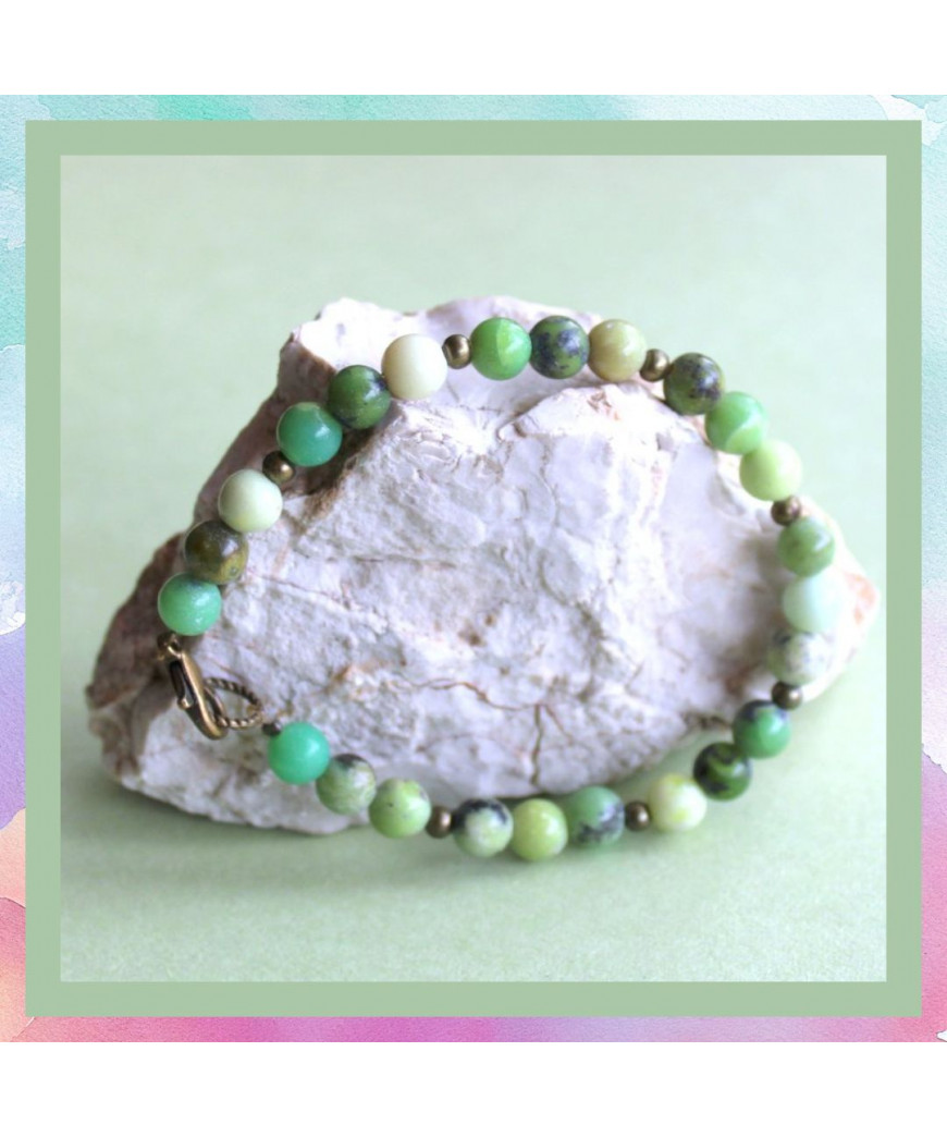 Bracelet en Chrysoprase