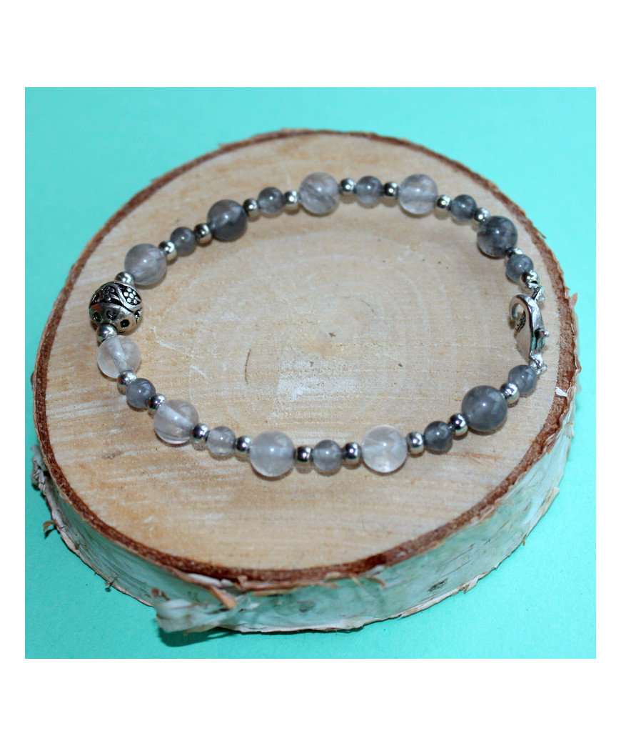 Bracelet en Agate grise