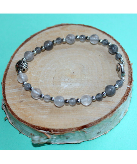 Bracelet en Agate grise
