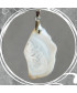 Pendentif Géode d'Agate blanche