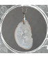 Pendentif Géode d'Agate blanche