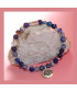 Bracelet Lotus en Agate bleue