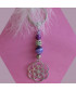 Porte-clefs Fleur de vie en Agate violette