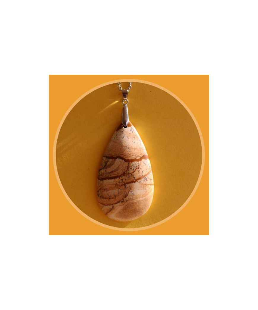 Pendentif en Jaspe paysage