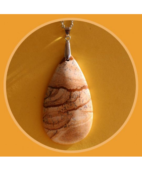 Pendentif en Jaspe paysage