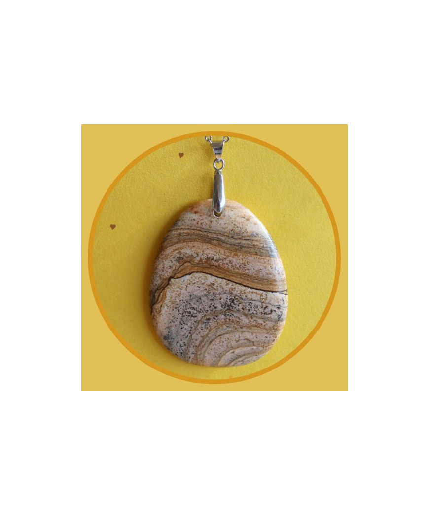 Pendentif en Jaspe paysage