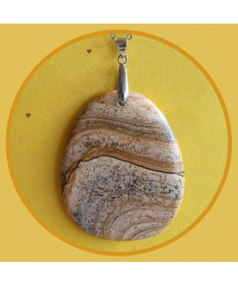 Pendentif en Jaspe paysage
