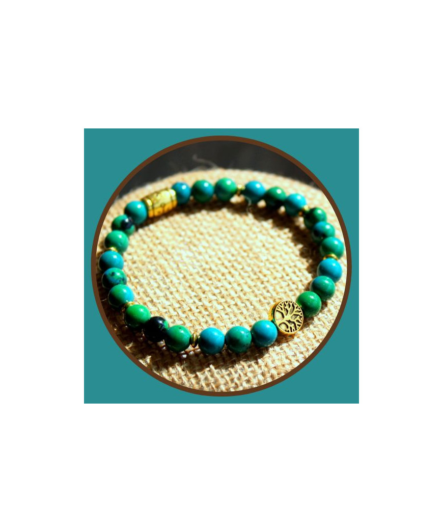 Bracelet Arbre de vie en Chrysocolle
