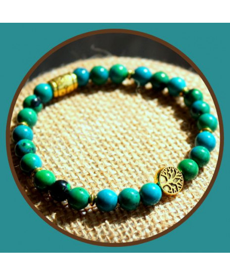 Bracelet Arbre de vie en Chrysocolle