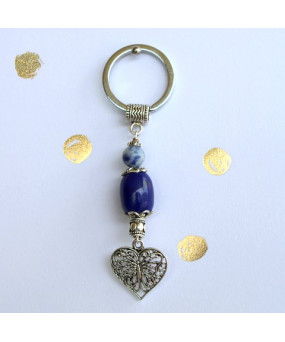 Porte-clefs Cœur Jade et...