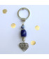 Porte-clefs Cœur Jade et Sodalite