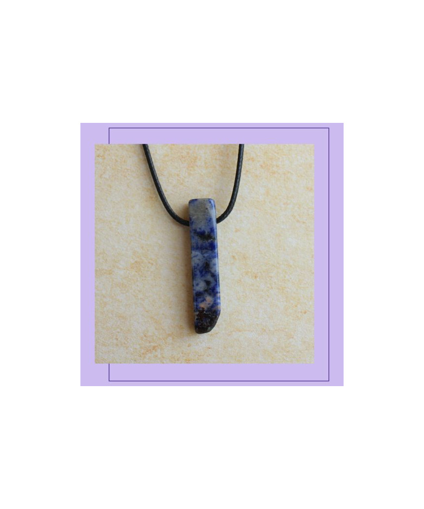 Pendentif semi-brut en Sodalite