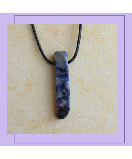 Pendentif semi-brut en Sodalite