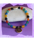 Bracelet Lotus en Agate multicolore