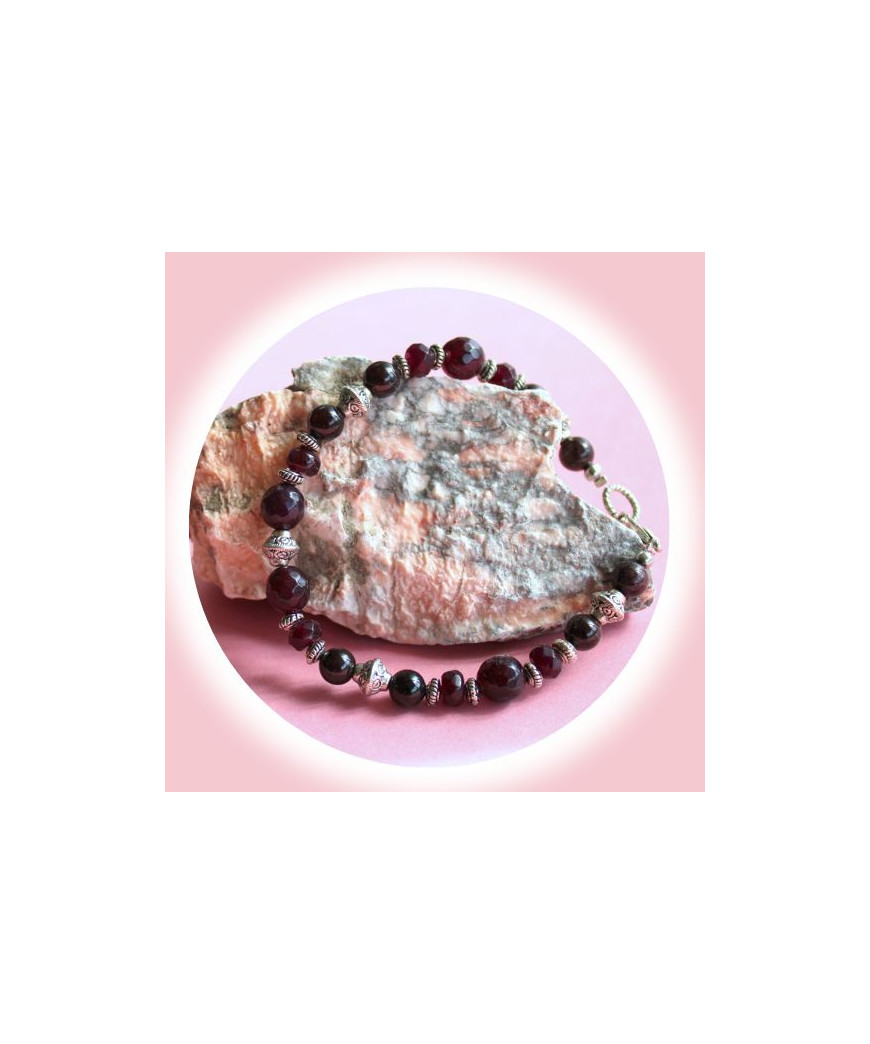 Bracelet en  Grenat