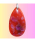 Pendentif Agate feu rouge  et violet