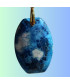 Pendentif Agate feu bleu et blanc