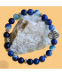 Bracelet Lotus en Agate bleue