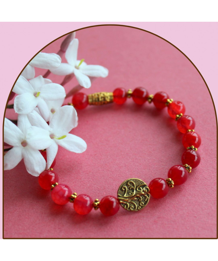 Bracelet en Agate rose