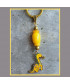 Porte-clefs Dragon en Jade jaune