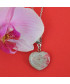 Pendentif Cœur en Corail de fossiles d'Agate