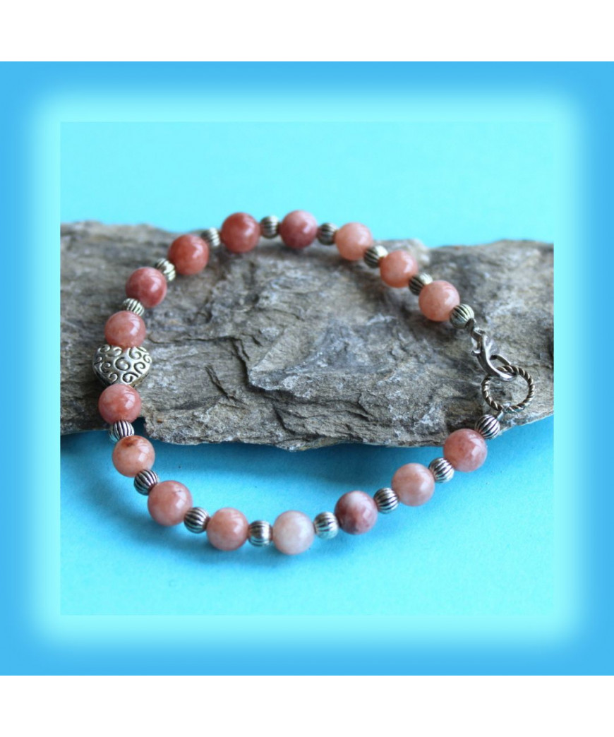 Bracelet Cœur en Pierre du Soleil
