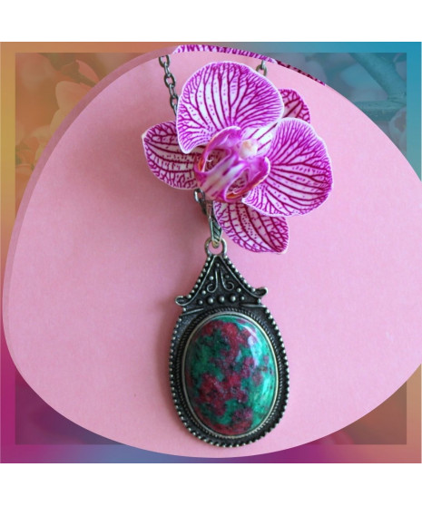 Pendentif en Fuchsite