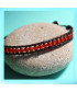 Bracelet Wrap en Cuir et en Agate rouge