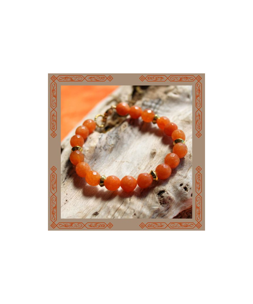 Bracelet en Agate orange