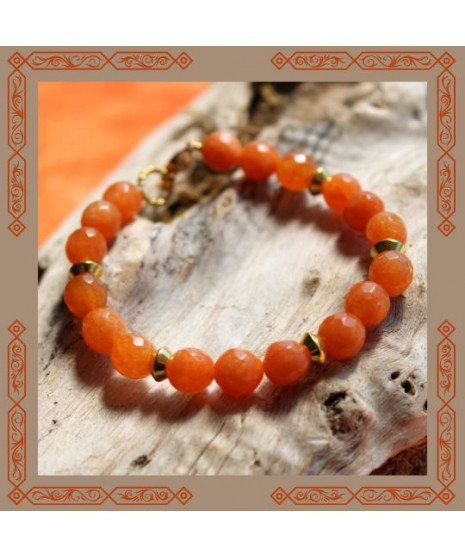 Bracelet en Agate orange