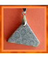 Pendentif en Corail de fossiles d'Agate grise