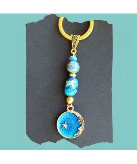 Porte-clefs Ciel en Jaspe Sédiments d'Océan